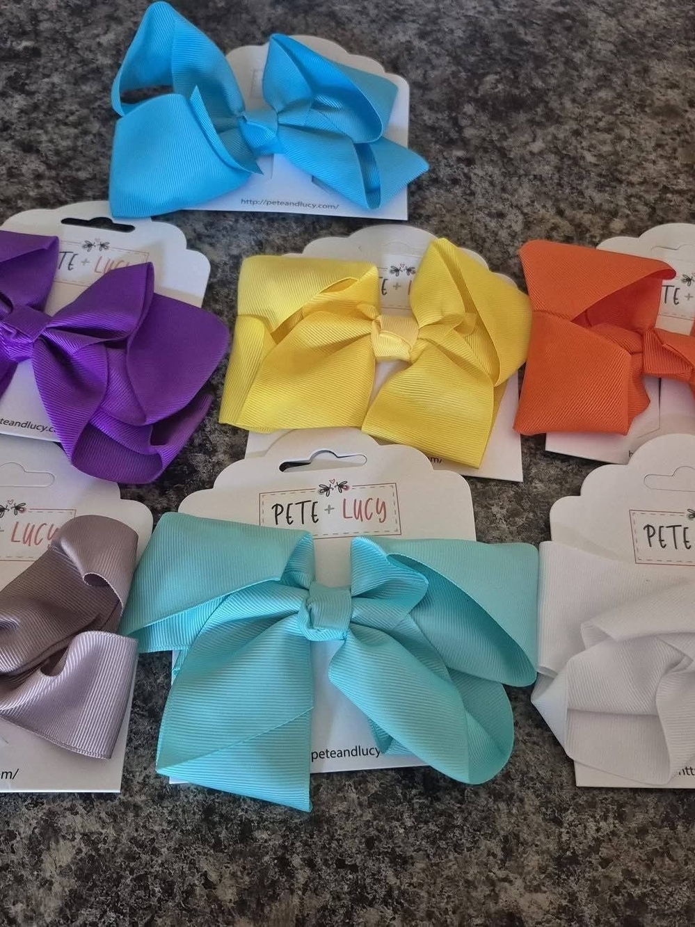 Bright Turquoise Kids Hair Bow